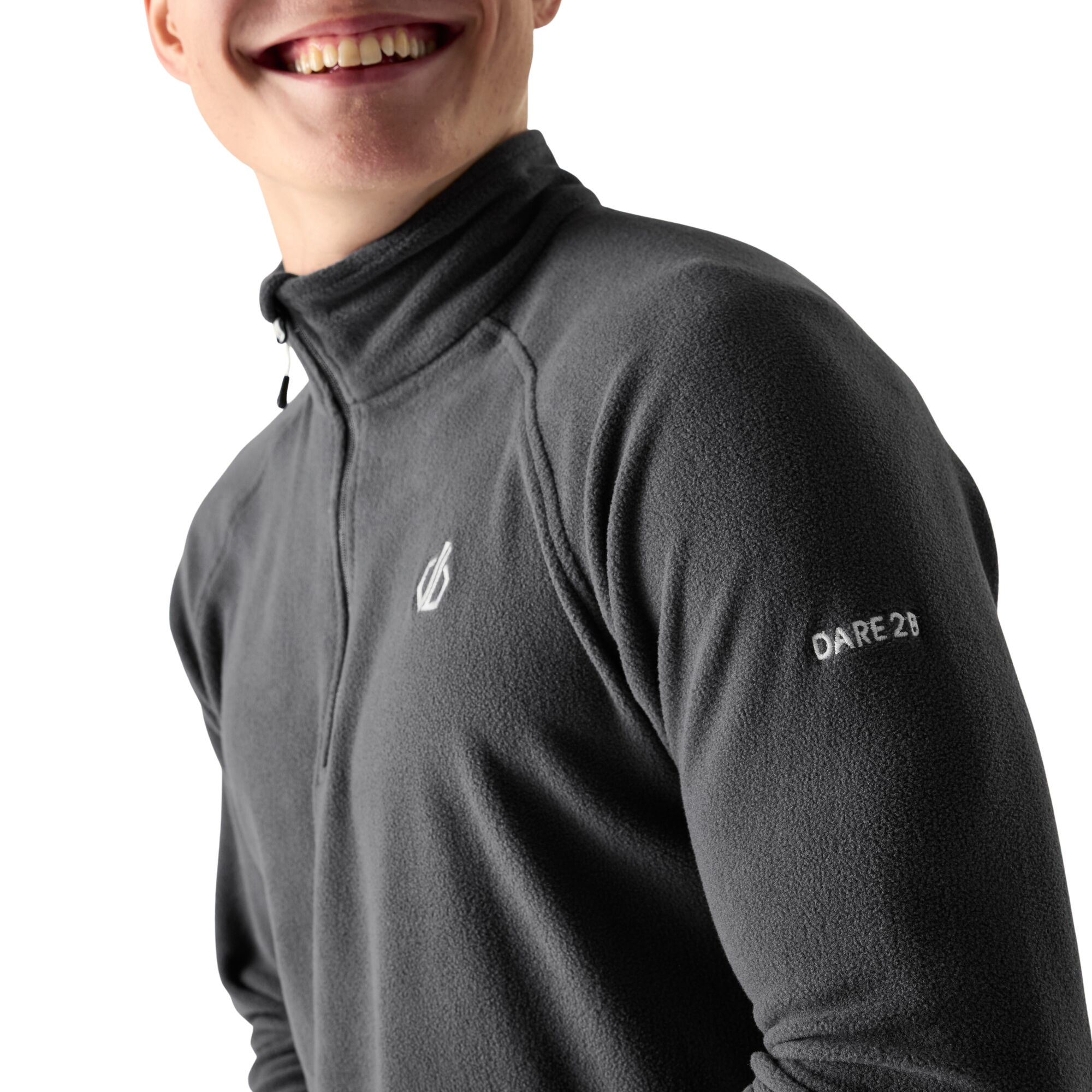 Dare 2B Men's Freethink II Quarter Zip Fleece Top (Ebony Grey)