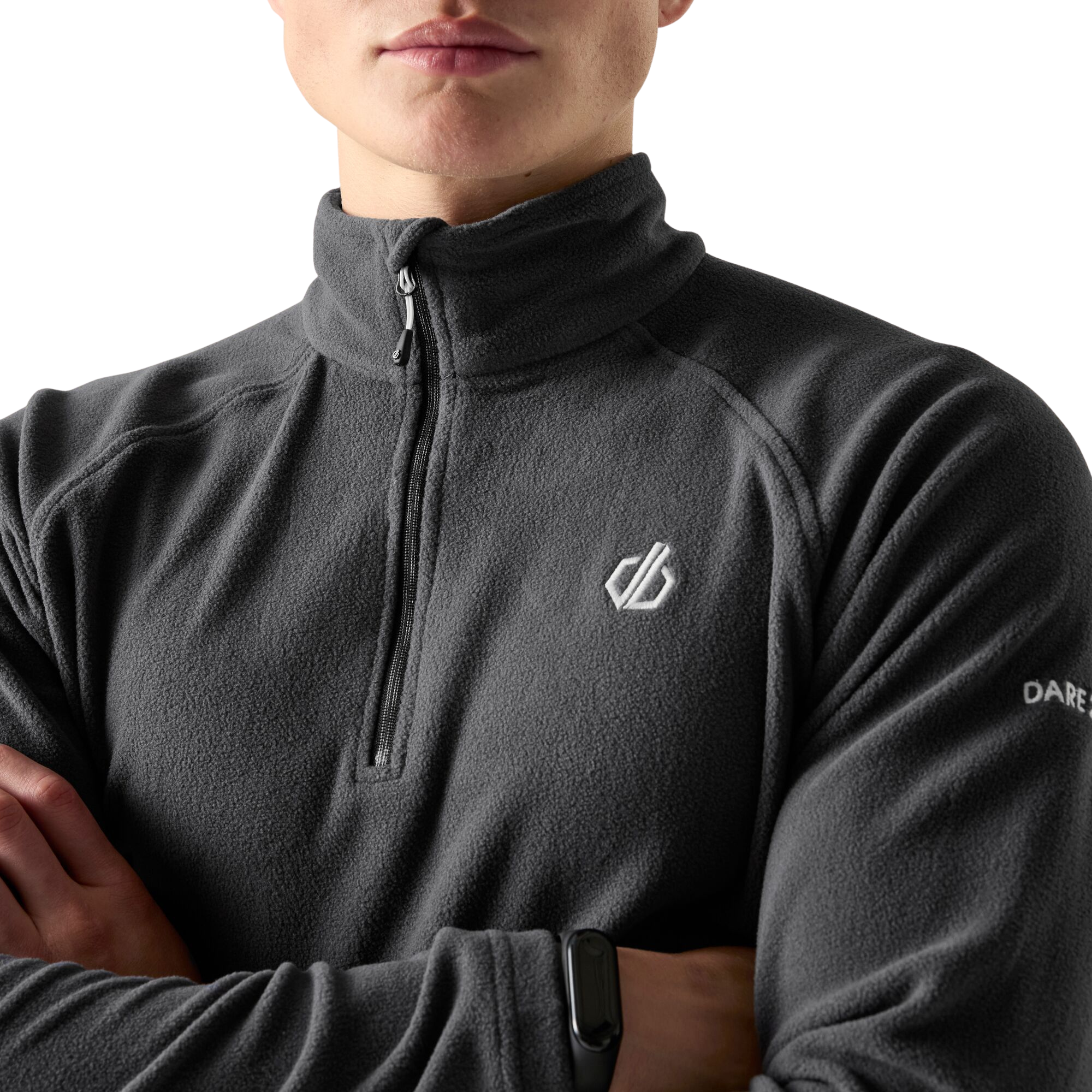 Dare 2B Men's Freethink II Quarter Zip Fleece Top (Ebony Grey)