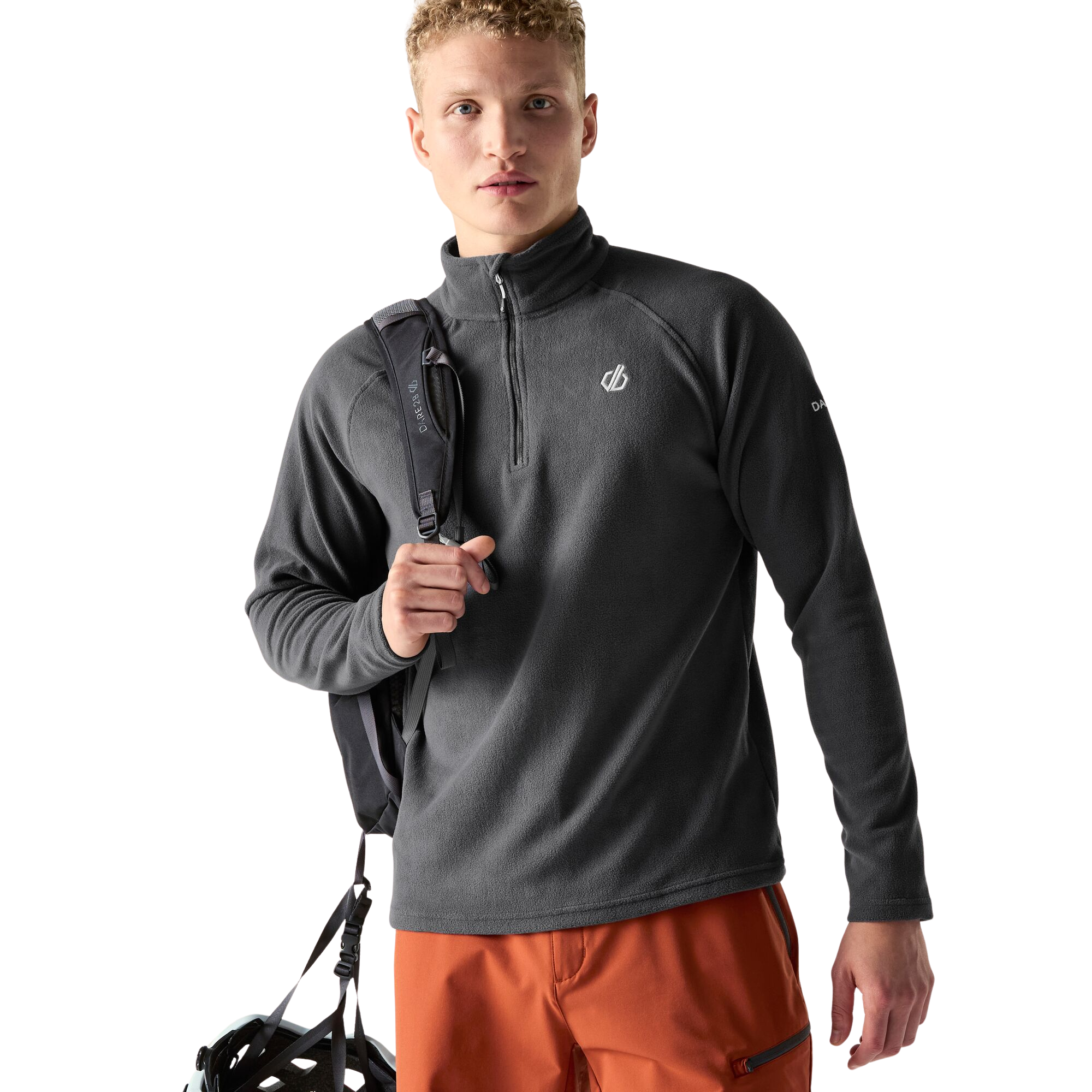Dare 2B Men's Freethink II Quarter Zip Fleece Top (Ebony Grey)