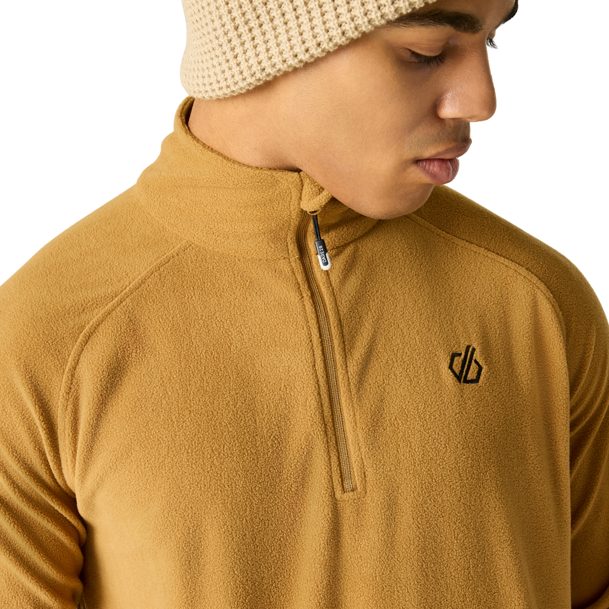 Dare 2B Men's Freethink II Quarter Zip Fleece Top Wood Brown ZIQ DMA473