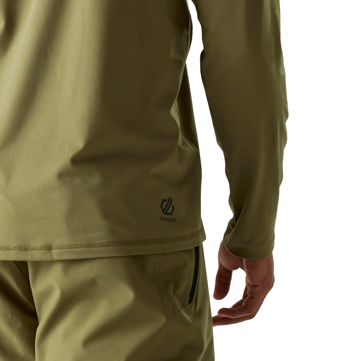 Dare 2B Men's Fuse Up II Core Stretch Quarter Zip Fleece Top Olive Green 0GH DML452