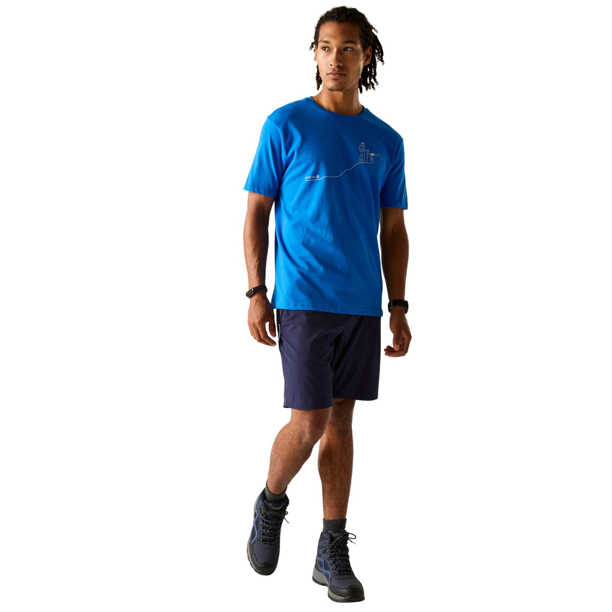 Dare 2B Men's Movement III UPF50 Short Sleeve Technical Tee (Oxford Blue)