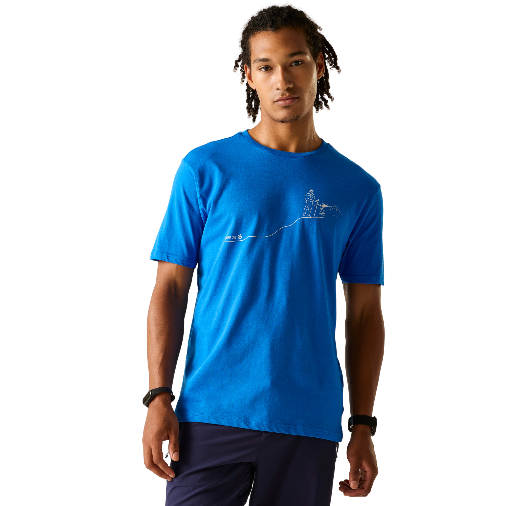 Dare 2B Men's Movement III UPF50 Short Sleeve Technical Tee (Oxford Blue)