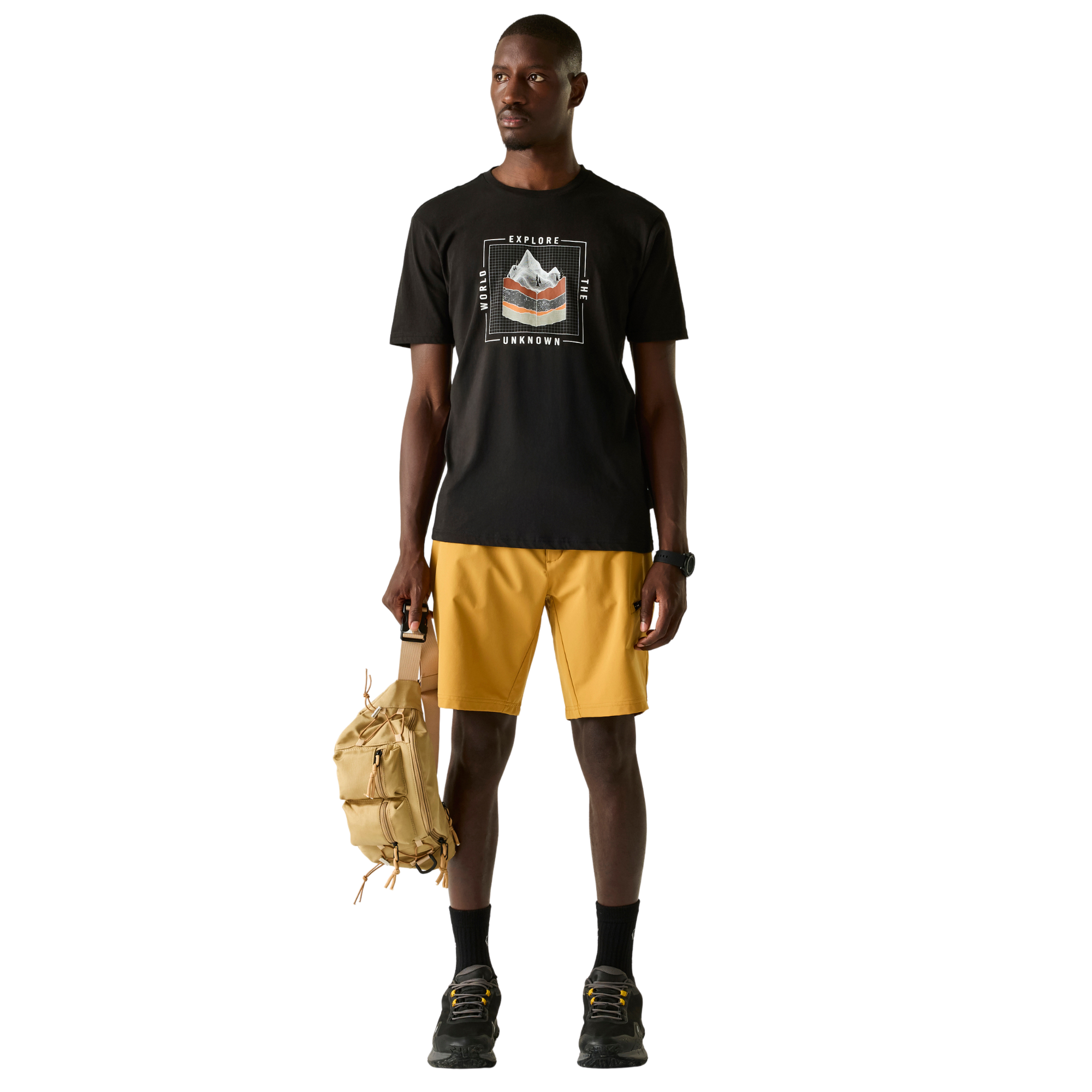 Dare 2B Men's Movement III UPF50 Short Sleeve Technical Tee (Black/Black)