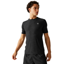 Load image into Gallery viewer, Dare 2B Men's Power Up Short Sleeve Technical Tee (Black Marl)