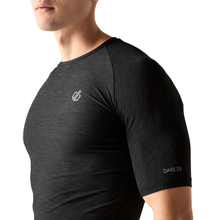 Load image into Gallery viewer, Dare 2B Men's Power Up Short Sleeve Technical Tee (Black Marl)