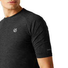 Load image into Gallery viewer, Dare 2B Men's Power Up Short Sleeve Technical Tee (Black Marl)