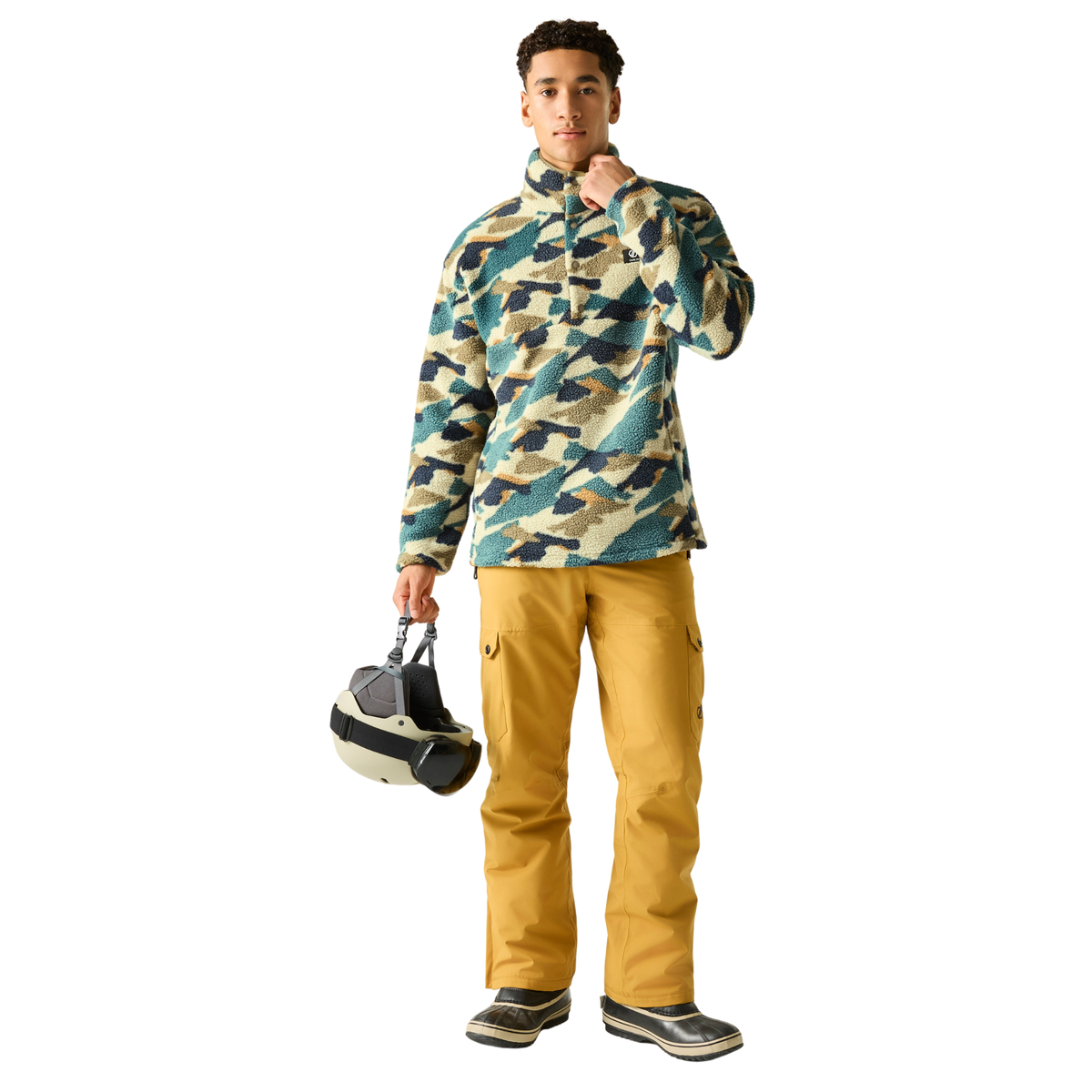 Dare 2B Men's Printed Half Snap Fleece Top Mediterranea Mountain Print ZEV DMA778