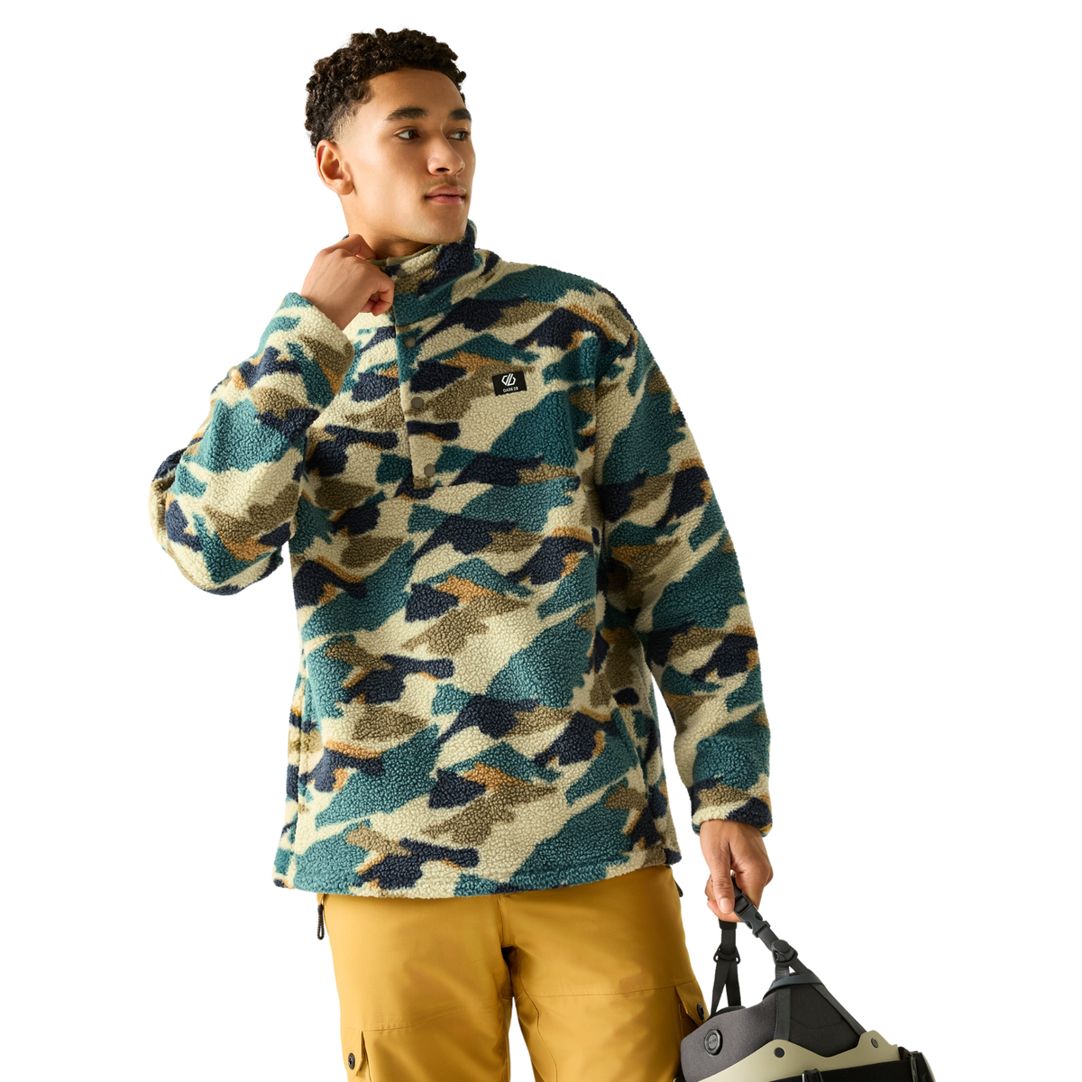 Dare 2B Men's Printed Half Snap Fleece Top Mediterranea Mountain Print ZEV DMA778