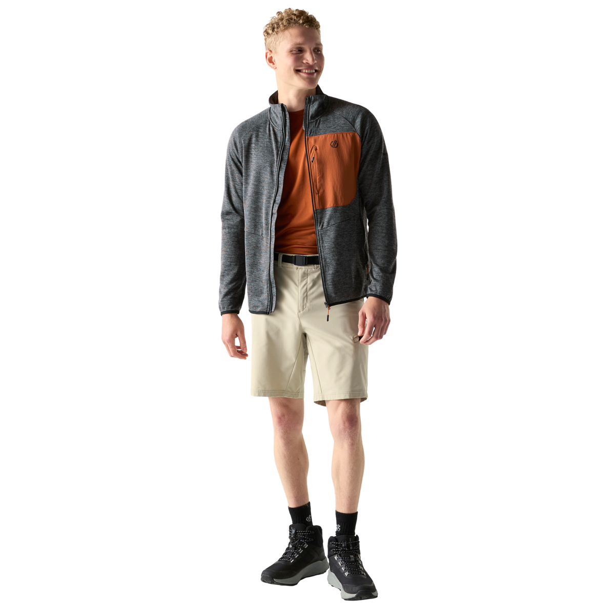 Dare 2B Men's Torrek II UPF50 Full Zip Fleece (Magnet/Arabian Spice)