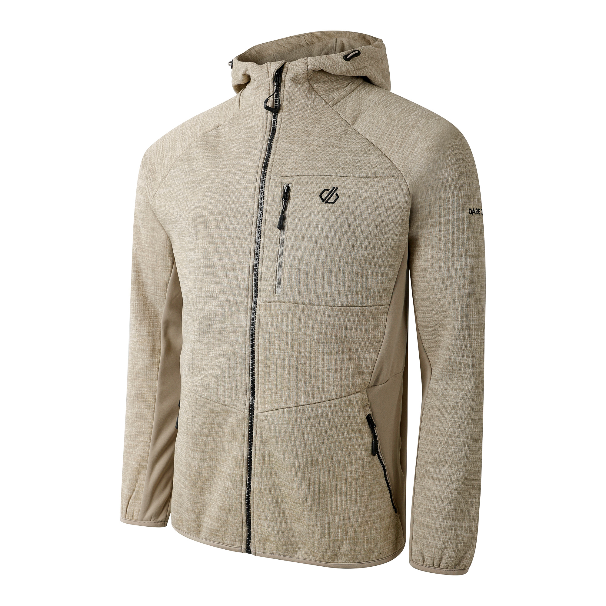 Dare 2B Men's Torrek Pro Hooded Midlayer Full Zip Fleece (Abbeystone)