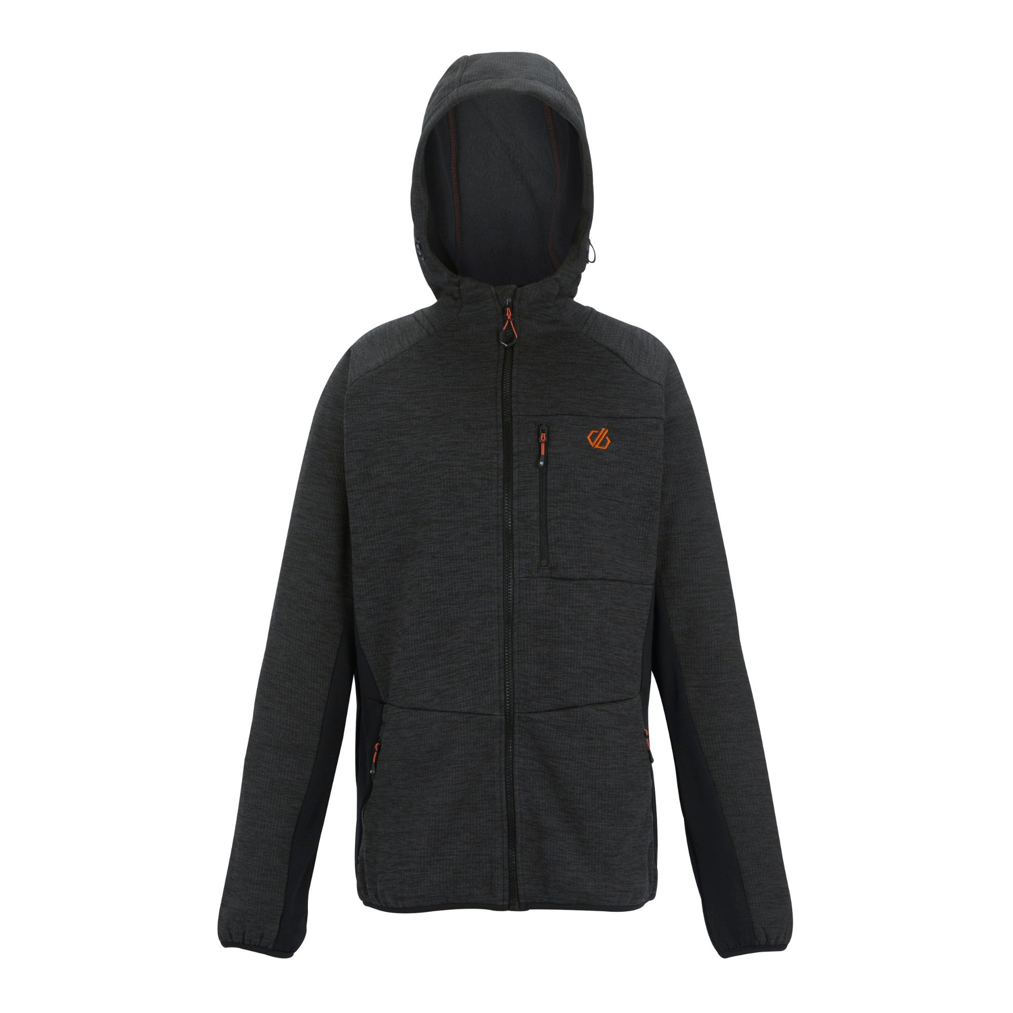 Dare 2B Men's Torrek Pro Hooded Midlayer Full Zip Fleece (Black)
