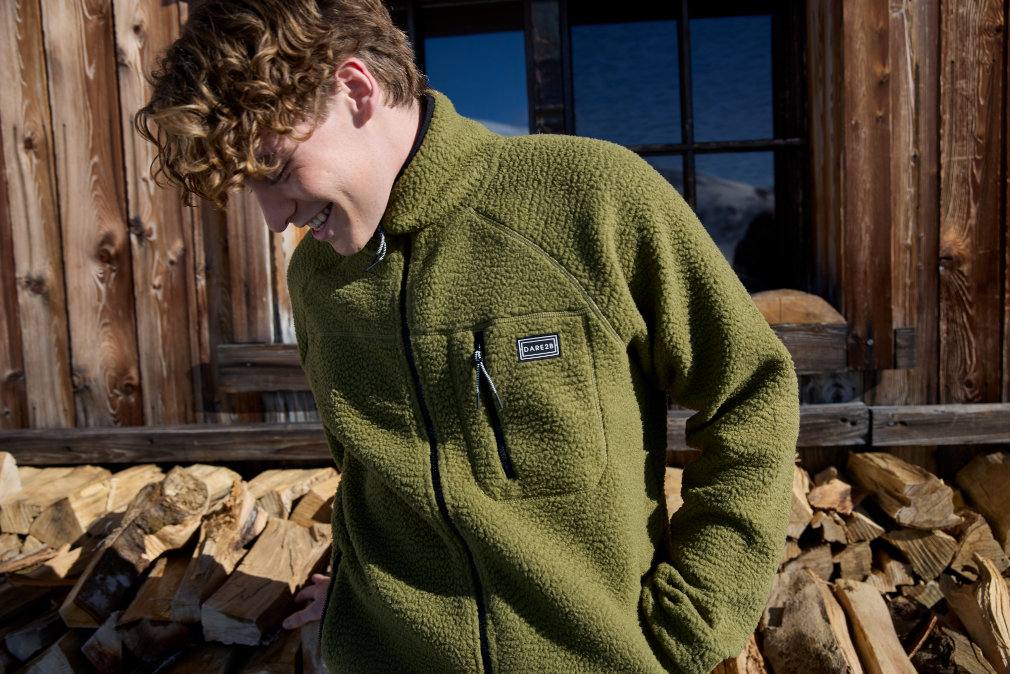 Dare 2B Men's Twin Tip Half Zip Fleece Top (Olive Green)