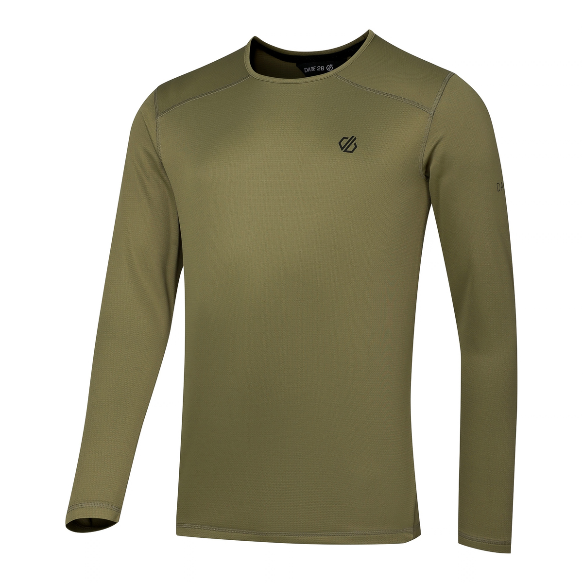 Dare 2B Men's Ventura Grid Crew Neck Technical Top Martini Olive 0GH DMA772