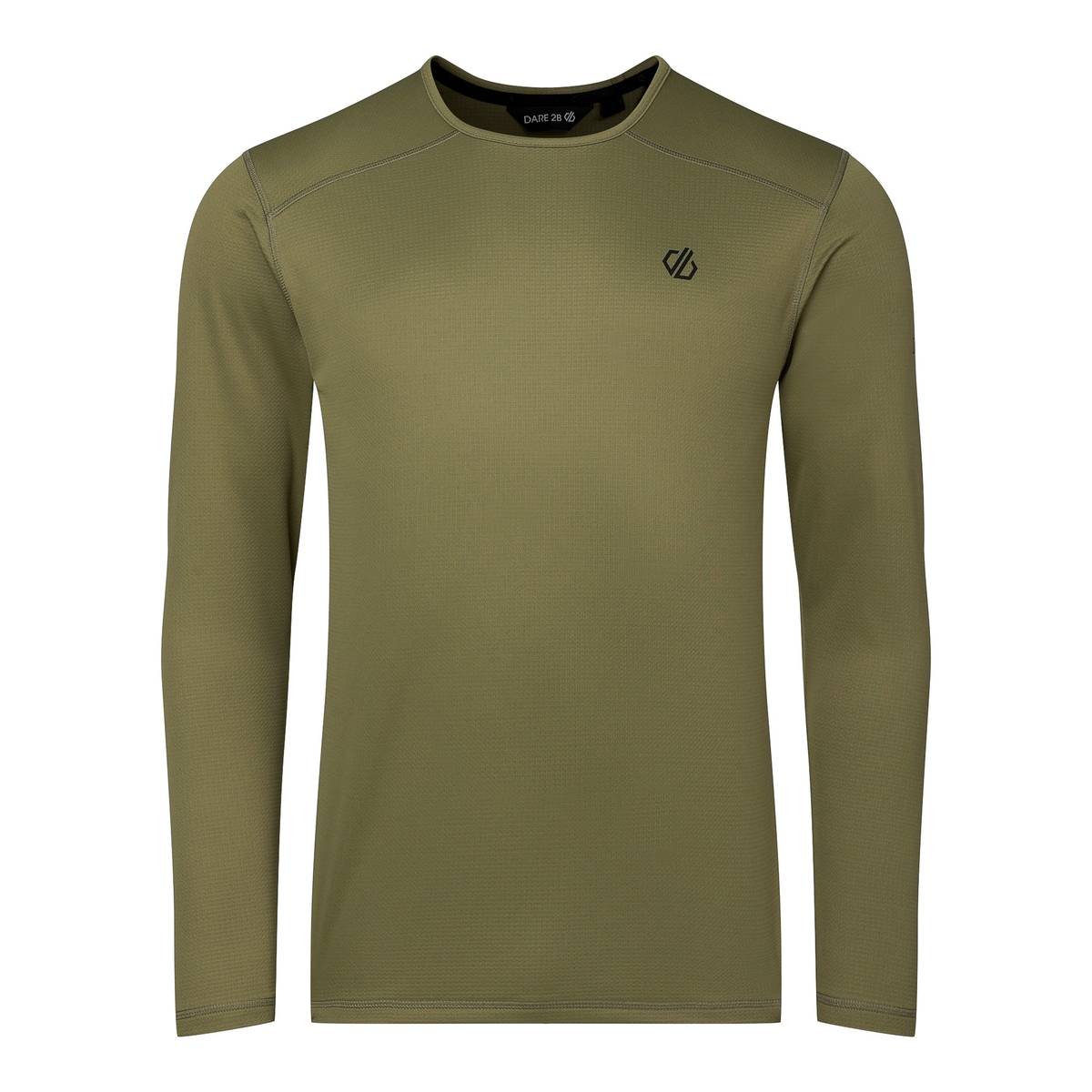 Dare 2B Men's Ventura Grid Crew Neck Technical Top Martini Olive 0GH DMA772