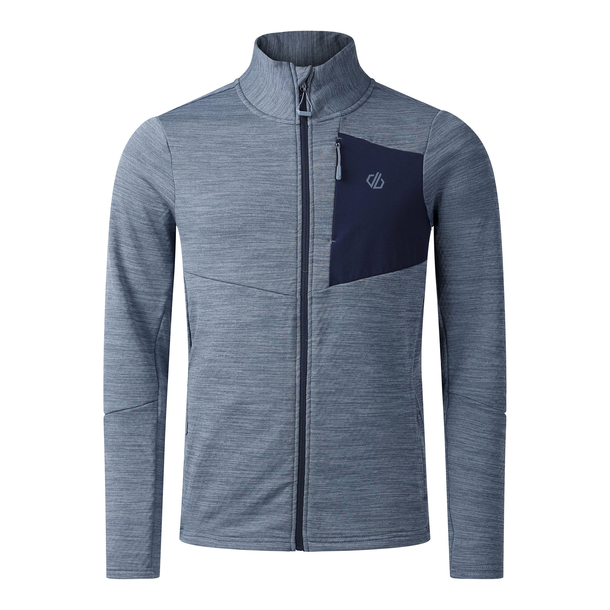 Dare 2B Men's Venture Stretch Midlayer Full Zip Fleece (Mercury/Navy)