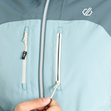 Load image into Gallery viewer, Dare 2B Women's Diverging Waterproof Jacket (Element Grey/Aquifer)