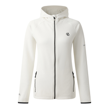 Load image into Gallery viewer, Dare 2B Women's Diversity Core Stretch Hooded Full Zip Fleece (Egret)