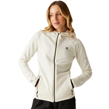 Load image into Gallery viewer, Dare 2B Women's Diversity Core Stretch Hooded Full Zip Fleece (Egret)