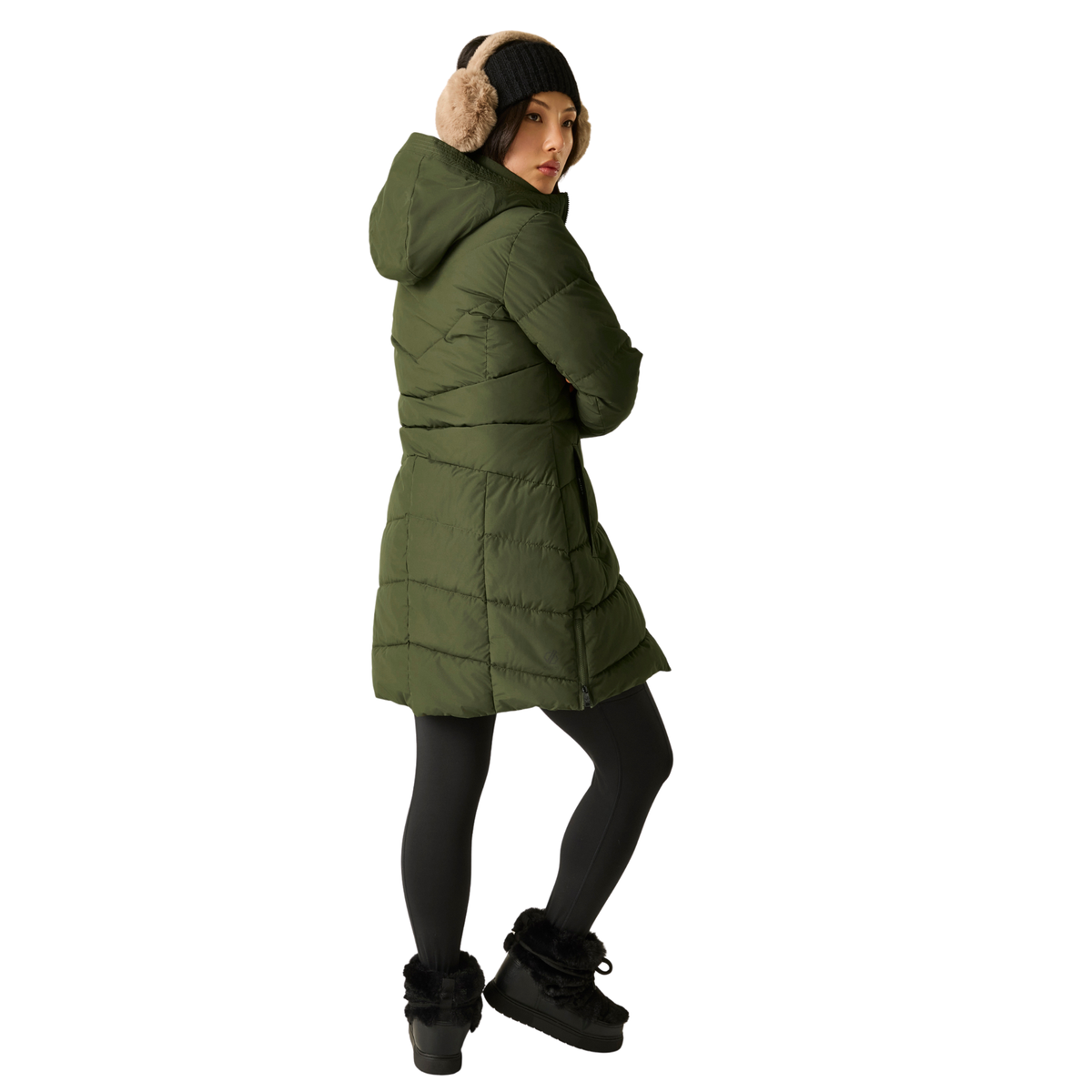 Dare 2B Women's Glacier Longline Waterproof Insulated Parka (Dark Khaki)