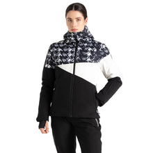 Load image into Gallery viewer, Dare 2B Women's Ice III Waterproof Insulated Ski Jacket (Black Dogtooth Print)