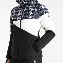 Load image into Gallery viewer, Dare 2B Women's Ice III Waterproof Insulated Ski Jacket (Black Dogtooth Print)