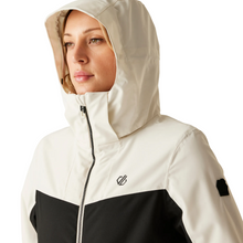 Load image into Gallery viewer, Dare 2B Women's Iced Waterproof Insulated Ski Jacket (Egret White/Black)