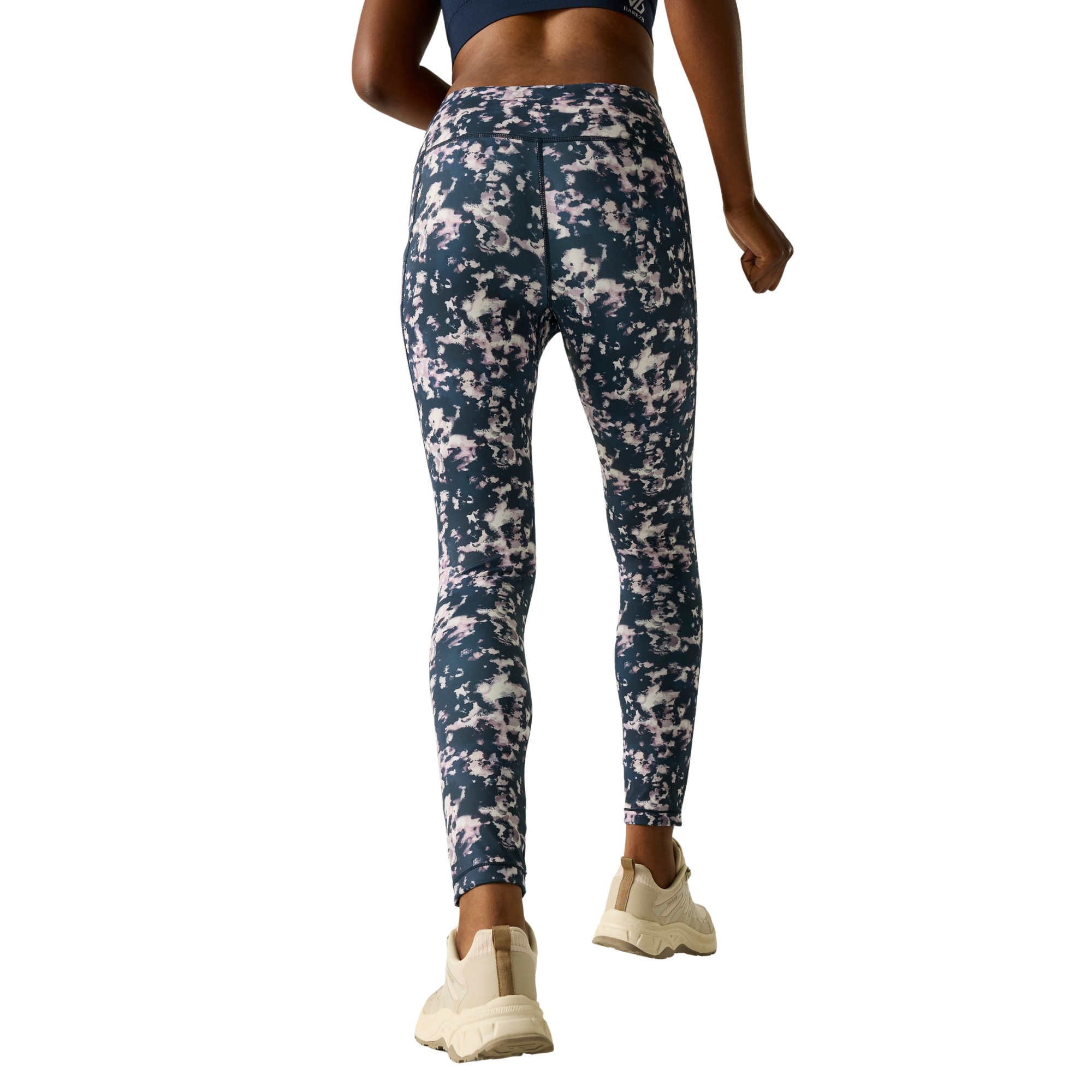Dare 2B Women's Influential II UPF50 Leggings (Navy Inky Print)
