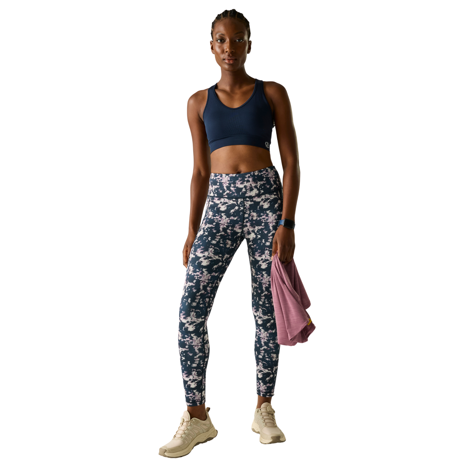 Dare 2B Women's Influential II UPF50 Leggings (Navy Inky Print)