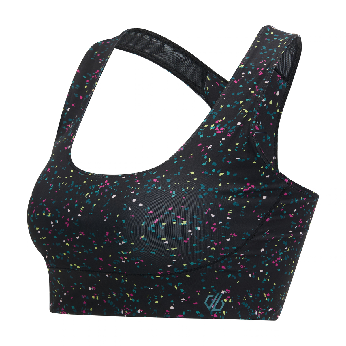 Dare 2B Women's Influential Sports Bra Black Speckle Print ZF4 DWU423