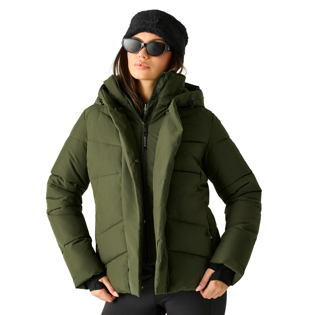 Dare 2B Women's Lustre Waterproof Insulated Jacket (Dark Khaki)