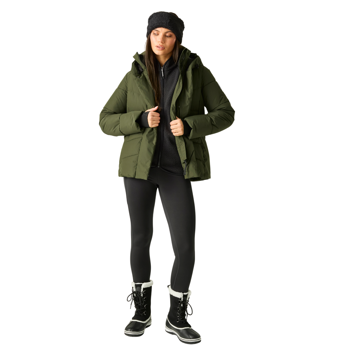 Dare 2B Women's Lustre Waterproof Insulated Jacket (Dark Khaki)