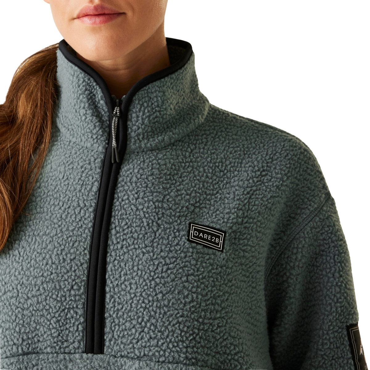 Dare 2B Women's Slide Out Half Zip Fleece Top (Element Grey)