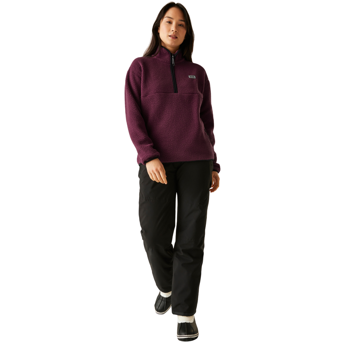 Dare 2B Women's Slide Out Half Zip Fleece Top (Fig)