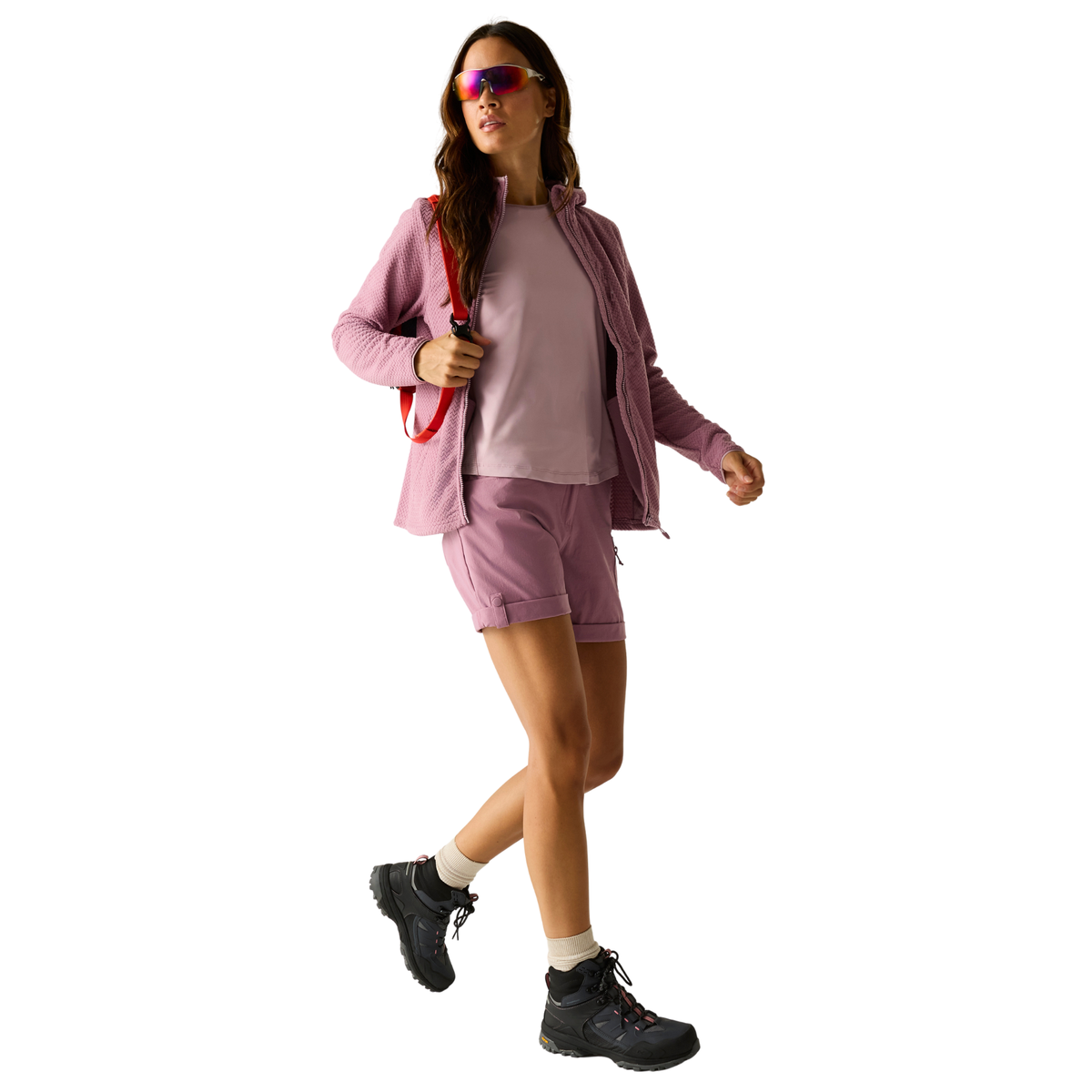 Dare 2B Women's Switch Up Pro UPF50 Hooded Full Zip Fleece (Dusky Orchid)