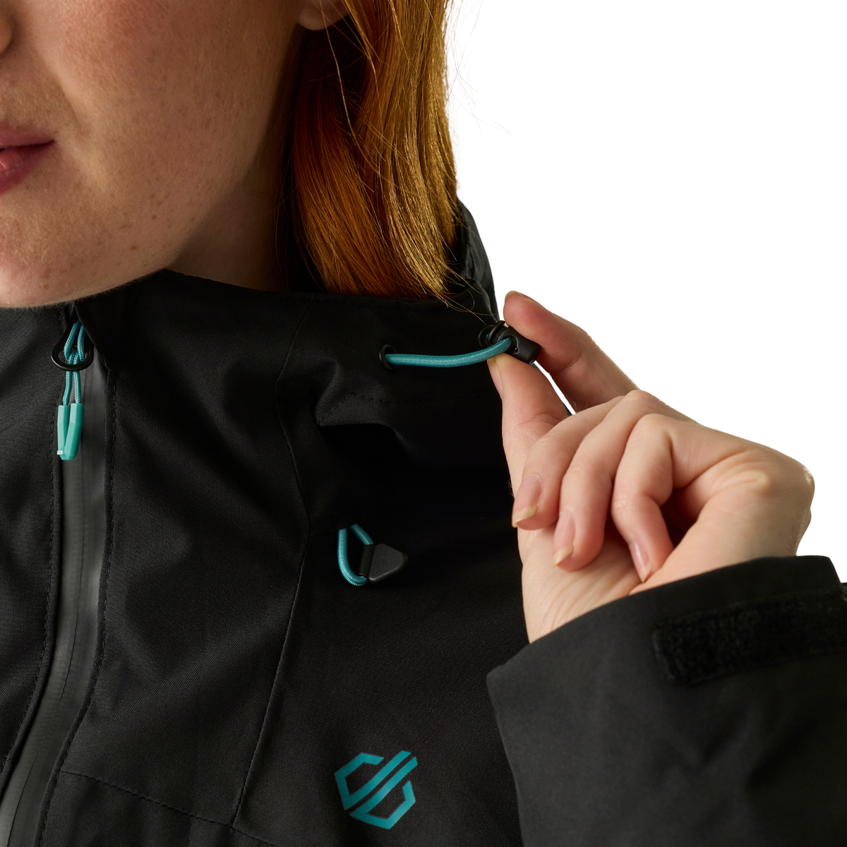 Dare 2B Women's Torrek III Waterproof Jacket Black Teal 1ED DWW603