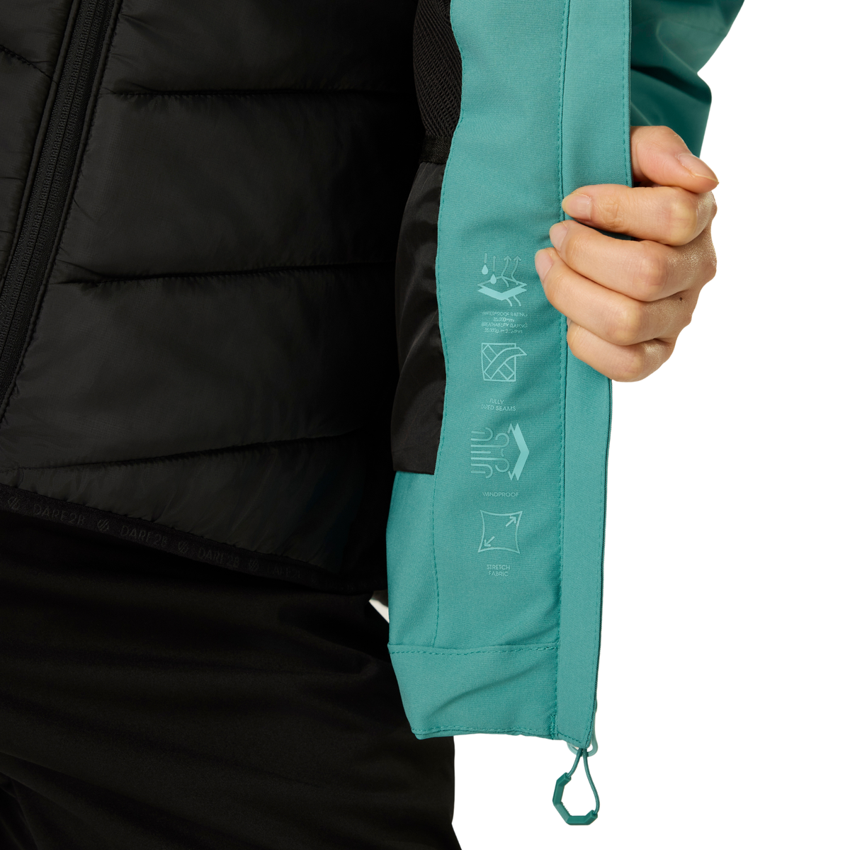 Dare 2B Women's Torrek III Waterproof Jacket Teal Water Ballet ZFJ DWW603