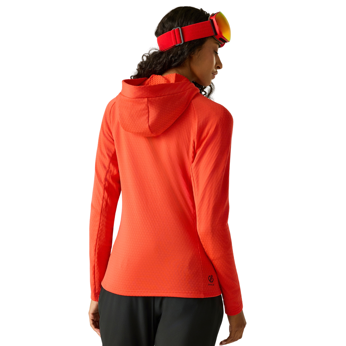 Dare 2B Women's Ventura Hooded Stretch Midlayer Full Zip Fleece Grenadine 71K DWL664
