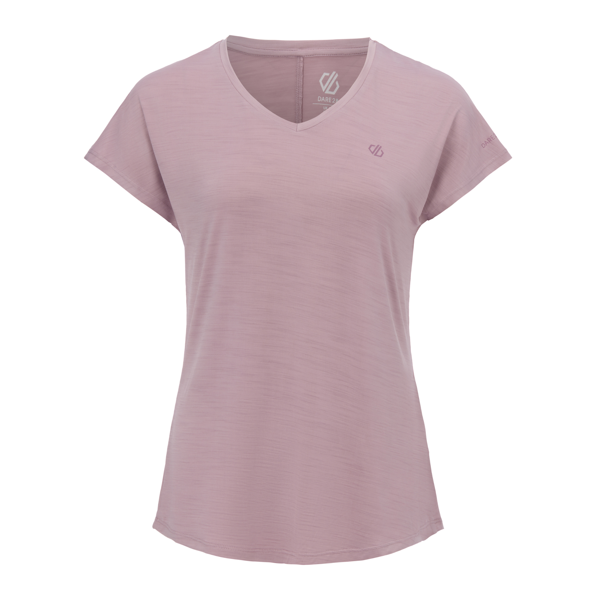 Dare 2B Women's Vigilant Short Sleeve V Neck Technical Tee (Mauve Shadow)