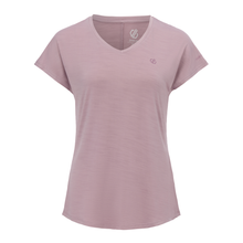 Load image into Gallery viewer, Dare 2B Women's Vigilant Short Sleeve V Neck Technical Tee (Mauve Shadow)