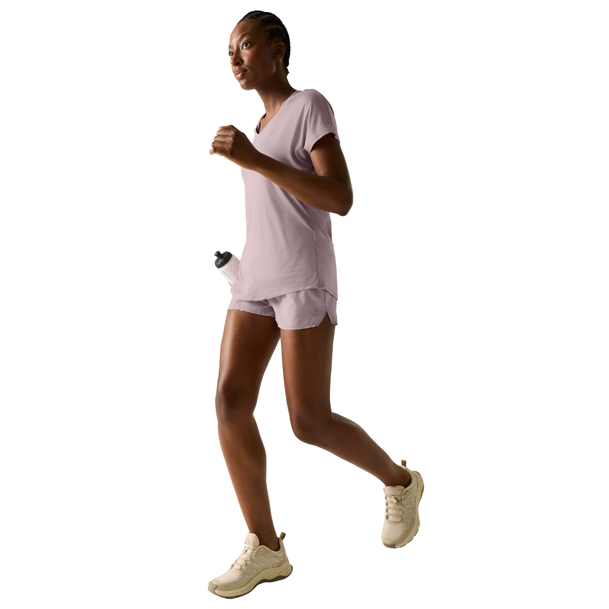 Dare 2B Women's Vigilant Short Sleeve V Neck Technical Tee (Mauve Shadow)