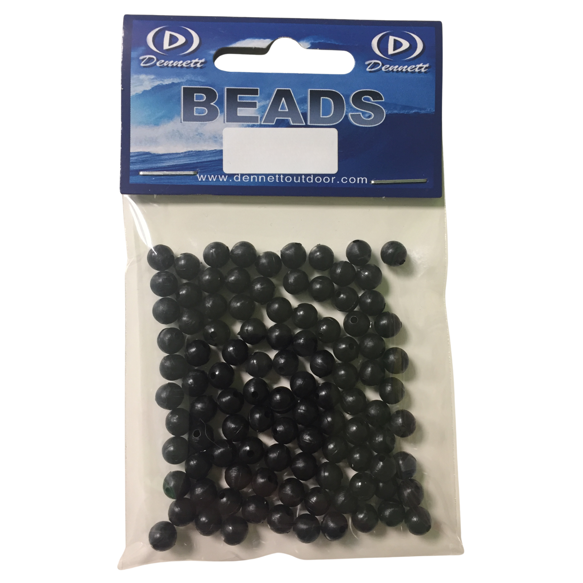 Dennett Fluo Beads 6mm 100 Pack Black TS-C306