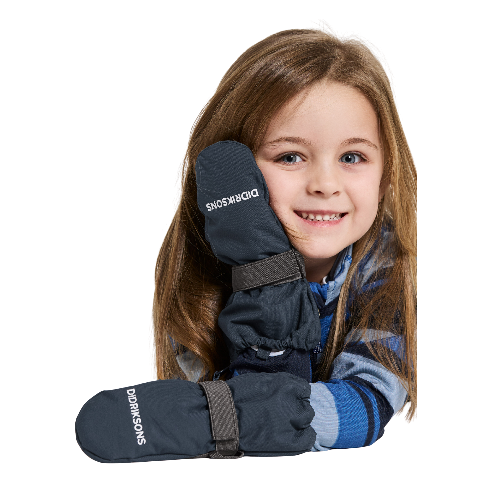 Didriksons Kids Biggles 8 Waterproof Insulated Zipped Mitten (Navy)(Ages 0-6)