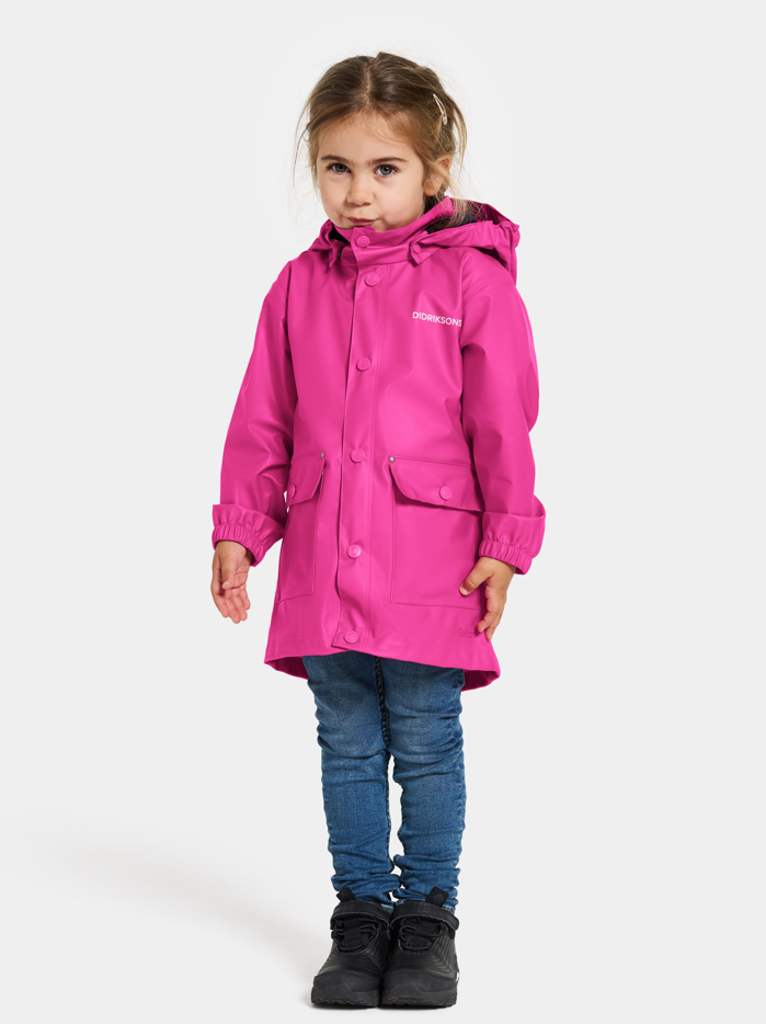 Didriksons Kids' Jojo PU Waterproof Coat (Plastic Pink)