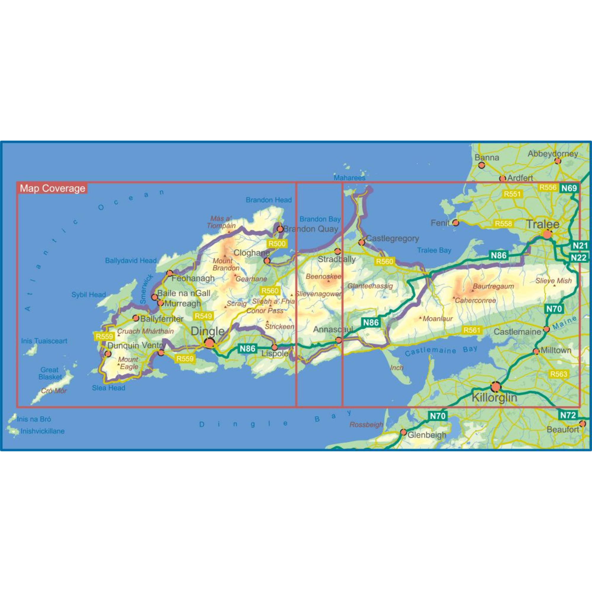EastWest Mapping Dingle Way Waterproof Map (1:40,000)
