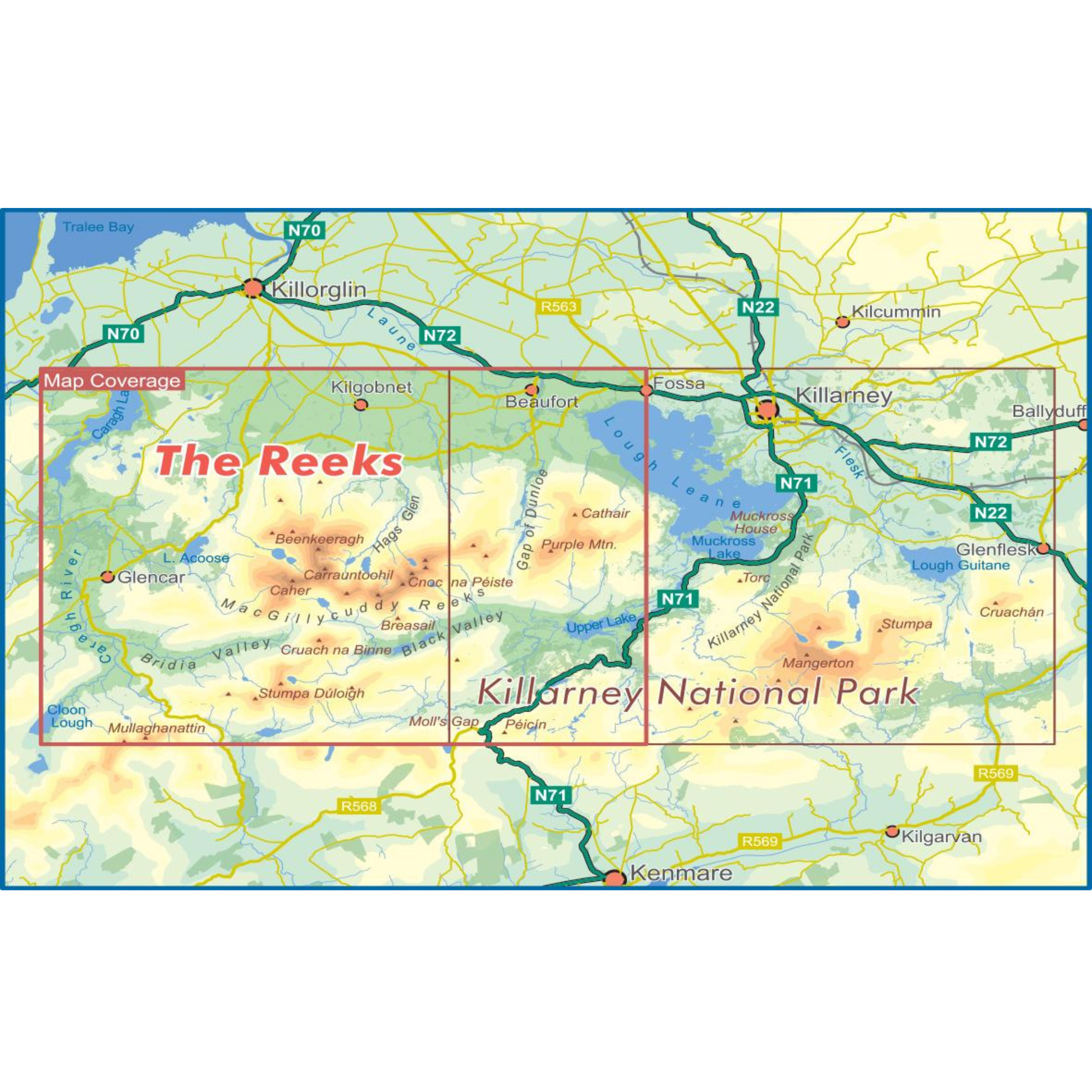 EastWest Mapping The Reeks Laminated Map (1:20,000)