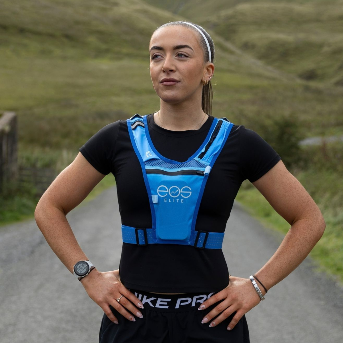 Eos Elite Unisex Rainguard 2.0 Waterproof Running Vest (Blue)