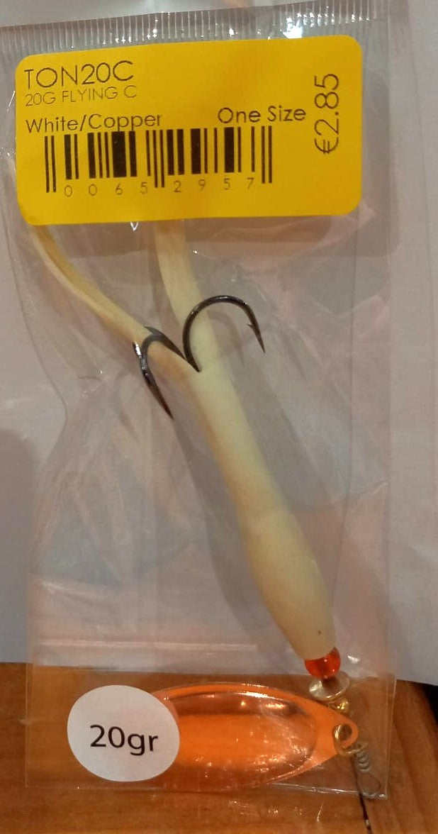 Flying C Spinning Lure (20g White/Copper)