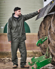 Load image into Gallery viewer, Fortress Flex Unisex Waterproof Jacket (Olive)