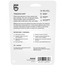 Load image into Gallery viewer, Gear Aid Tenacious Tape Repair Tape - 70D Nylon (Black)